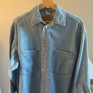 Oversized Blue Denim Shirt